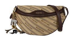 Paris Charm Shoulder, Canvas/ Leather, Beige/ Brown, SI8163, DB, 3*